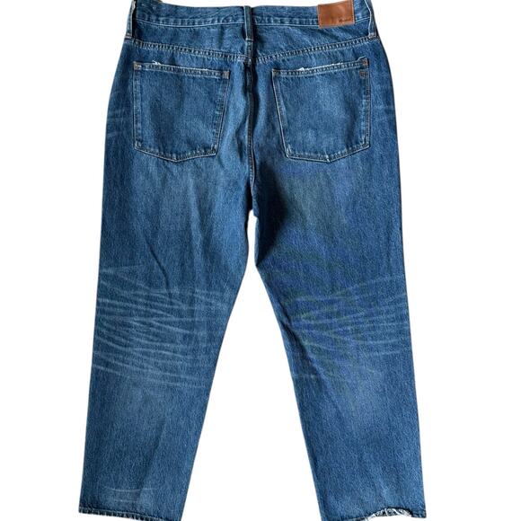 Madewell Knee Rip Plus Classic Straight Jeans Jade Wash Size 32 - Picture 8 of 11